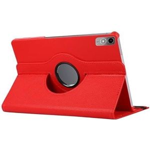 360 graden draaibare standaard tablethoes geschikt for Lenovo Tab P12/ Xiaoxin Pad Pro 12.7inch TB-370FU TB-371FC hoes(Red,For Lenovo P12 12.7 inch)