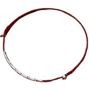 Handgemaakte gevlochten rode draad armband verstelbare armbanden geschikt for vrouwen meisjes handgemaakt touw verjaardag vriendschap paar cadeau(Color:Red)