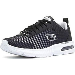 Skechers DYNA-AIR - BLYCE, Low-Top Sneakers voor heren, zwart (zwart gaas/Pu/grijs/Trim Bkgy), 8 UK (42 EU), Zwart Zwart Mesh Pu Grijs Trim Bkgy, 42 EU