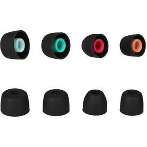 kwmobile - Universele Oordopjes Vervanging - Antislip Tips - Siliconen - Zwart