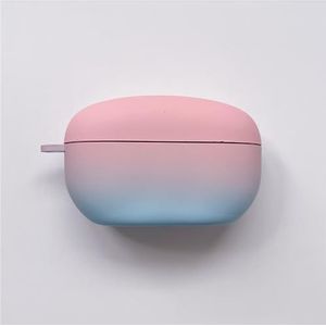 Kleurverloop Candy Kleuren Oortelefoon case Voor Sony WF-1000XM5 Case Mat materiaal Hard Shell Oortelefoon hoesje (Roze blauw)
