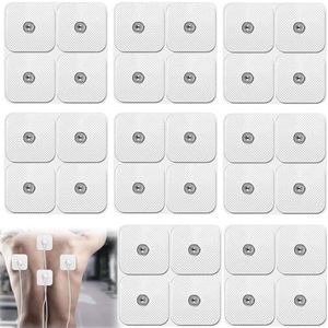 32 pads nakoopset zelfklevende gelelektrodenpads, 50 x 50 mm zelfklevende elektroden apparaat elektroden voor sanitas en Beurer Tens machines Tens Pads met 3,5 mm drukknopverbinding (32)