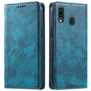 Mobiele telefoon flipcase Compatibel met Samsung Galaxy A20E/A10E Portemonnee-hoesje met kaarthouder Magnetische telefoonhoes Schokbestendige hoes Lederen beschermende flip-cover-Creditcardhouder-stan