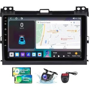 Android 13 9 Inch 2 Din QLED Autoradio Voor Toyota Land Cruiser Prado 120 3 2002-2009 - Camera DVR - Steun Carplay Android Auto DSP Stuurwiel FM RDS DAB WIFI 4G BT 5.0 Split-Screen(NF-5)