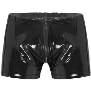 Hotpants - Zwart - Faux Leather - Slim Fit