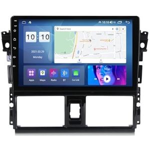 9 inch touch screen multimedia speler bluetooth autoradio voor Toyota Vios 2014-2016 Android 12.0 Car Stereo gebouwd carautoplay ondersteuning stuurwielbediening wifi 4g gps navigatie (Size : 8+WIFI+