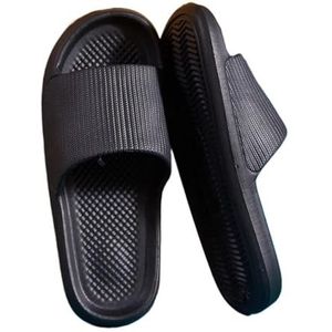 GSCLZ Vrouwen Sandalen Thuis Slippers voor Mannen Vrouwen Lichtgewicht zachte zool slipper Indoor Casual Badkamer Anti-Slip Sandaal Slippers Heren Sandalen, Zwart, Asian size 38-39