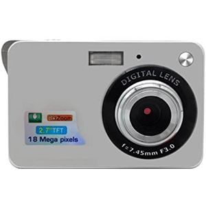 HD digitale camera voor fotografie, 18MP Compacte Digitale Camera Vintage Fotografische Foto Recorder 2.7 Scherm Mini Selfile Camera 720P HD Retro Camcorder Eenvoudige installatie (Size : Silver)