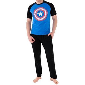 Marvel Heren Captain America Pyjama's Veelkleurig Small