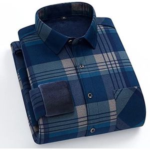 Heren Overhemd - Geruit - Flanel - Lange Mouwen - Sherpa Fleece Gevoerd