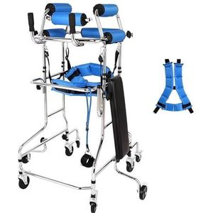 SAYEYBU Adult Walker for Seniors, Hemiplegia Rehabilitation Standing Frame, Anti Recline, Lower Limb Training, Adjustable Height, for Elderly Disabled, withstands 220lbs,Men's