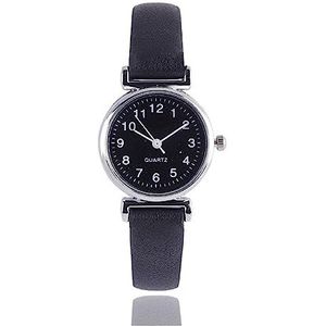 Polshorloge Polshorloges Modern roestvrijstalen horloge Kwarts Leren band Polshorloge Rond analoog polshorloge Damespolshorloge Mode-stijl