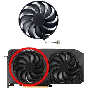 PLD10010S12HH Voor ASUS RX5500XT DUAL EVO RX 5500XT GPU-ventilator Vervangende ventilator voor grafische kaart(Left fan)