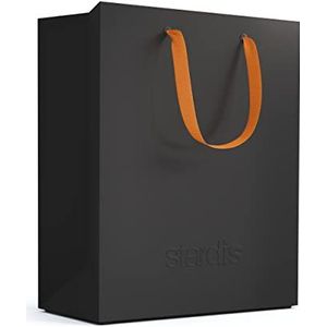 stardis binbox Design prullenbak, rechthoekig, stijlvolle prullenbak met handgrepen voor kantoor, kantoor, kunststof, vuilnisemmer, vuilnisbak, zwart