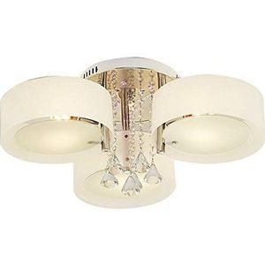 LED kristallen plafondlamp plafondlamp moderne kroonluchter hanglamp hanglamp energie besparen instelbaar voor woonkamer keuken slaapkamer met afstandsbediening (3 koppen)