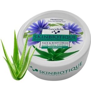 Bendida Skinbiotique Verzorgende crème voor zeer droge huid voor gezicht en lichaam, met aloë vera, vochtinbrengende crème, crème voor droge tot zeer droge huid, 150 ml