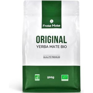 Fraté Maté Original Organic High Quality Yerba Mate 500 g | Yerba Mate rich in vitamins and antioxidants | 100% organic leaves with stems