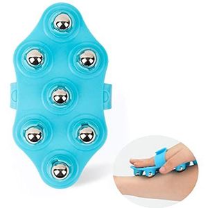 Massage handschoen met ballen - roller bal lichaam massagehandschoen, draagbare body massager massager massagerol, spierontspanning, afslanken lichaamsmassageapparaat, 7 x 360 graden rollen