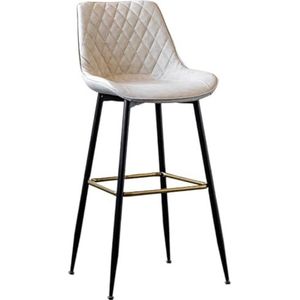 Barkruk Hoge Krukken Barstoelen Moderne PU Lederen Barkrukken Keukenstoelen Ontbijtstoel Thuisbarstoel Met Zwarte Metalen Poten Bar Stoelen Barkrukken (Color : E, Size : Height 63cm)