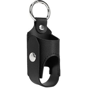 Etui van kunstleer voor het opbergen van inhalators, lichtgewicht etui voor inhalators, met metalen gesp voor reizen, school, wandelen en dagelijks gebruik, Zwart, Consulte la descripción, Zie