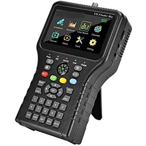 Satellietzoeker, digitale satellietsignaalzoeker, V8 Finder Max 4,3 inch DVB-S2X/S2/S MPEG-2/H.265 Braz1l ACM 1080P HD Receptor TV-signaalontvanger voor het aanpassen van satelliet-tv-dis