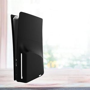 Siliconen hoes voor PS5 Slank, Stofhoes, Anti-kras Stofdichte Beschermplaten, Skin Shell Zijplaten Vervanging Stofdichte Accessoires (Zwart)