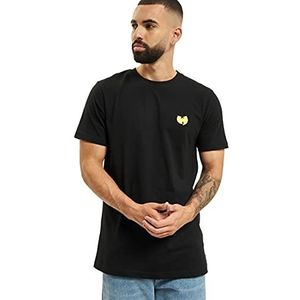 Wu Wear Heren T-shirt Wu-Tang Clan Logo Tee met grote print op de rug, zwart, XL