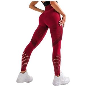 Legging Vrouwen hoge taille push up leggings naadloze fitness legging workout legging for vrouwen casual jeggings 4color Panty (Color : Red, Size : S)