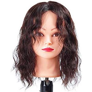 Golvende toppers van echt menselijk haar, middendeel, clip-in, golvend bovenstuk, toupet voor vrouwen met haaruitval (30,5 cm, zwart)