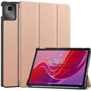 Magnetische Tablet Harde Achterkant Geschikt for Lenovo Xiaoxin Pad 2024 11inch TB331FC Smart Cover Funda(Color:Rose gold)