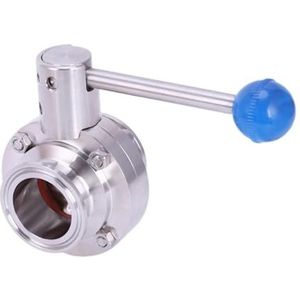 LDXMJZOT Vlinderstroomregelventiel met drievoudige klem van roestvrij staal Sus304, 1-1/2 inch en 38 mm en 1,5 inch