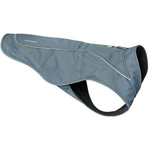 RUFFWEAR Overjas, hondenjas met riem en harnas portaal gat, premium fleece gevoerde verstelbare lichtgewicht pullover veldjas, voor koud weer, machinewasbaar, leisteenblauw - XX-Small 33-43 cm)