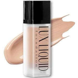 BaeBlu Organic LUX Liquid Foundation, natuurlijk veganistisch, glutenvrij, gemaakt in de VS, nootmuskaat