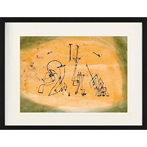 1art1 Paul Klee Poster Abstract Trio, 1923 Ingelijste Foto Met Passepartout | Muur Foto's | In Een Fotolijstje 80x60 cm