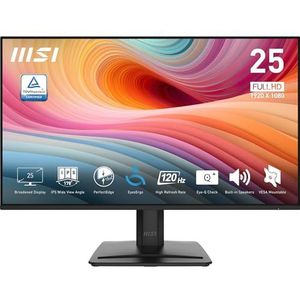 MSI - PRO MP251 E2 - Monitor - Zwart - 62,2 cm - Full HD - LED
