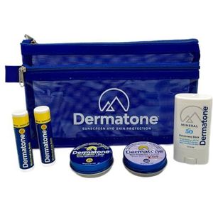 Dermatone Outdoor Protection Kit | Bevat 4 van onze zonnebrandcrème, huidbeschermingsproducten | z-Cote, Classic Tin, Mineral Sunscreen Stick en 2 Medicated Lip Balms