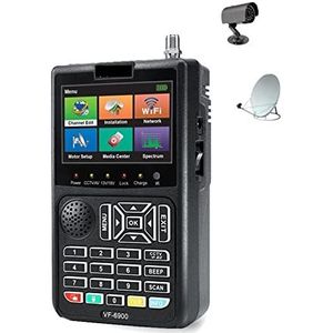 Satellietzoekers VF-6900 Satellite Finder HD Digitale Meter for Satellietontvanger 1080 P HD, DVBS/S2 Satfinder Handhel Meter CCTV AHD 8MP Sat Finde LCD-scherm met meter met satellietdetectie (Color