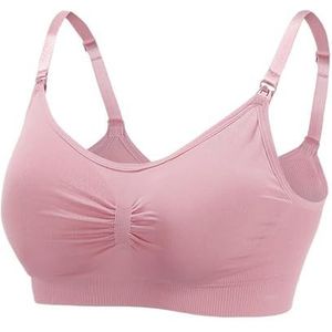 HomeJoySet Voedingsbeha For Borstvoeding, Zwangerschap, Naadloze Push-up Bralette Zonder Beugel Met Pads(Pink2,M)