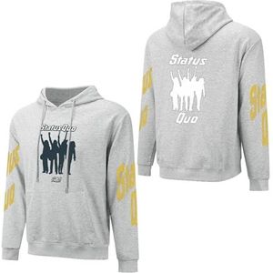 LSMCCOTP Sta-tus Logo Qu-o Katoenen Hoodie Pullover Heren Lange Mouw Sweatshirt Met Zak Voor Mannen Zachte Zwarte Hoody Basic Casual Fans Merch 3XL, Licht Heather Grey-stijl, 4XL