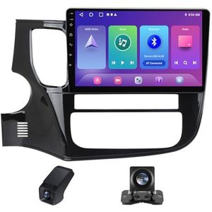 Autoradio geldt voor Mitsubishi Outlander 3 GF0W GG0W 2012-2018,10 inch Touchscreen Navi met Wireless Carplay Android Auto 2 DIN Radio Android Bluetooth+Achteruitrijcamera(C10)