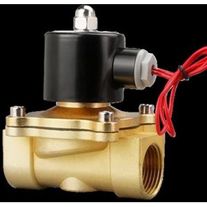 Magneetventiel magneetventiel 1/4 inch 3/8 inch 1/2 inch 3/4 inch 1 inch DN8/10/15/20/25/50 normaal gesloten banden voor water, olie lucht 12V 24V 220V 110V (zilver, DN25)