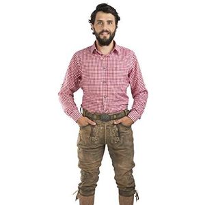 Leren herenbroek Leopold uit de meesterstukserie van Schöneberger Trachten - vintage knieband lederhose incl. klederdrachtriem, bruin, 46