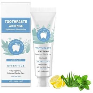 Natuurlijke tandpasta met frisse muntsmaak, verfrissend verkoelend, zacht witmakend, voor dagelijks gebruik voor schone tanden (5 stuks)