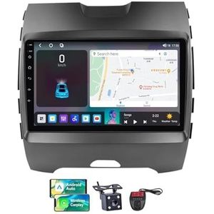 Android 13 Dual Din Car Stereo voor Ford Edge 2 2015-2018 met 9 inch Touchscreen Media Player met Carplay Android Auto BT 5.0 4G WiFi GPS-navigatie FM/RDS SWC + achtercamera(NF-6)