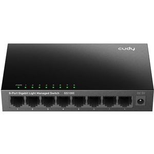Cudy - GS108E - Netwerkschakelaar - Zwart - 8 Havens - Gigabit Light Managed Switch