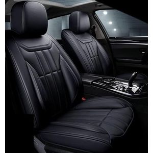 Autostoelhoezen Voor Audi A5 Voor Sportback A6 C5 5 Seat Voor + Achter Auto Seat Cover Voor Avant C6 C7 Voor Avant Voor Allroad C5 Q3 Q5 Q7 (Color : Zwart, Grootte : B)