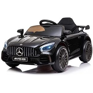 TURBO CHALLENGE - Mercedes GTR - Elektrische Draagstoel - 119697 - Afstandsbediening Auto - Zwart - Max 25 kg - Plastic - Oplaadbare batterijen en batterijen niet inbegrepen - Van 3 tot 6 jaar