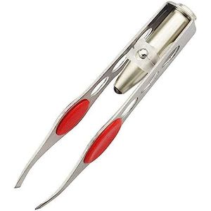 Details over praktisch pincet met ledlicht voor ontharing, wenkbrauw- en DJ0342# wimper-make-up-tool