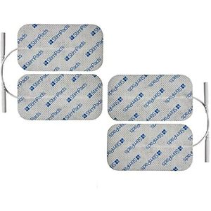 StimPads TENS en EMS-elektroden • 4 stuks 50 x 90 mm elektrodepads met 2 mm universele pin-aansluiting • Betrouwbare en kwalitatief hoogwaardige lijmelektroden • gecertificeerd medisch hulpmiddel
