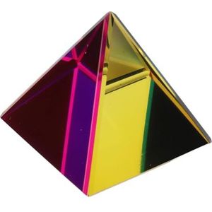 Piramidedecoratie, decompressie, desktopdecoratie, uitgebreide visuele ervaring, regenboogkleurprisma voor meditatie (60 mm)
